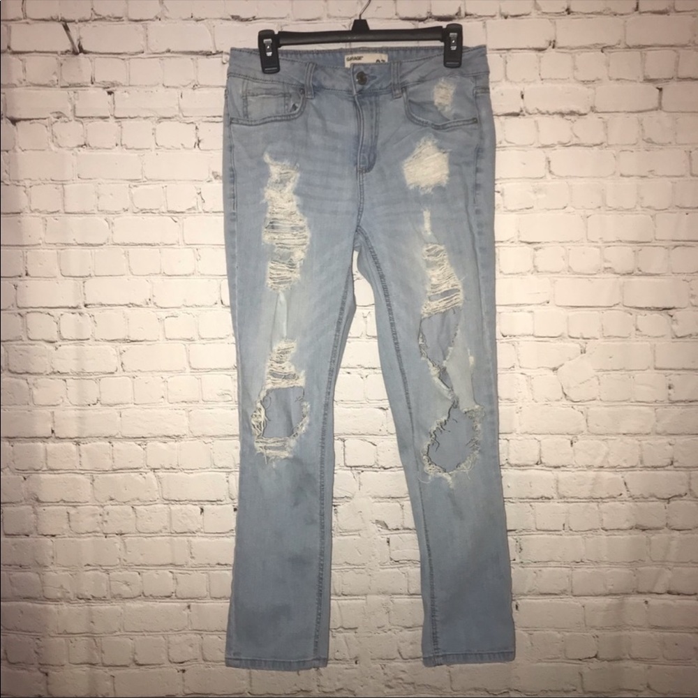 Garage Distressed Mom Jeans